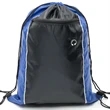 Tri-Color Drawstring Backpack w Earphone Slot & Front Pocket | https://www.bestnamebadges.com