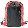 Tri-Color Drawstring Backpack w Earphone Slot & Front Pocket | https://www.bestnamebadges.com