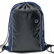 Tri-Color Drawstring Backpack w Earphone Slot & Front Pocket | https://www.bestnamebadges.com