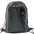 Tri-Color Drawstring Backpack w Earphone Slot & Front Pocket | https://www.bestnamebadges.com