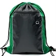 Tri-Color Drawstring Backpack w Earphone Slot & Front Pocket | https://www.bestnamebadges.com