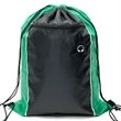 Tri-Color Drawstring Backpack w Earphone Slot & Front Pocket | https://www.bestnamebadges.com
