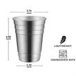 16 Oz. Stainless Steel Solo Cup | https://www.bestnamebadges.com