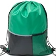 Premium Drawstring Backpack w/ Slip & Mesh Pocket (13"x17") | https://www.bestnamebadges.com