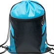 Front Zipper Drawstring Backpack w/ Side Mesh Pocket 14"x18" | https://www.bestnamebadges.com