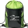 Front Zipper Drawstring Backpack w/ Side Mesh Pocket 14"x18" | https://www.bestnamebadges.com