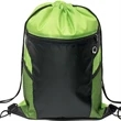 Front Zipper Drawstring Backpack w/ Side Mesh Pocket 14"x18" | https://www.bestnamebadges.com