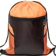 Front Zipper Drawstring Backpack w/ Side Mesh Pocket 14"x18" | https://www.bestnamebadges.com