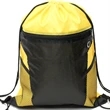 Front Zipper Drawstring Backpack w/ Side Mesh Pocket 14"x18" | https://www.bestnamebadges.com