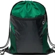 Front Zipper Drawstring Backpack w/ Side Mesh Pocket 14"x18" | https://www.bestnamebadges.com