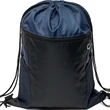 Front Zipper Drawstring Backpack w/ Side Mesh Pocket 14"x18" | https://www.bestnamebadges.com