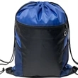 Front Zipper Drawstring Backpack w/ Side Mesh Pocket 14"x18" | https://www.bestnamebadges.com