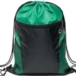 Front Zipper Drawstring Backpack w/ Side Mesh Pocket 14"x18" | https://www.bestnamebadges.com