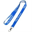 Woven Lanyard w/ Custom Imprint Embroidered | https://www.bestnamebadges.com