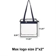 Sturdy Durable Clear PVC Tote Shopping Bag | https://www.bestnamebadges.com