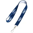 Woven Lanyard w/ Custom Imprint Embroidered | https://www.bestnamebadges.com