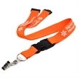 1" Polyester Lanyard w/ Buckle Release & Safety Break | https://www.bestnamebadges.com