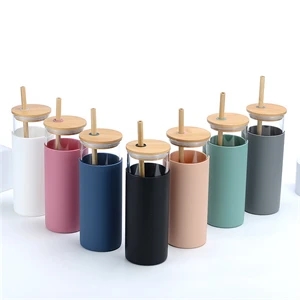 17 Oz Glasstumblers With Silicone Protective Sleeve