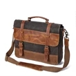 Canvas Leather Computer Laptop Bag | https://www.bestnamebadges.com