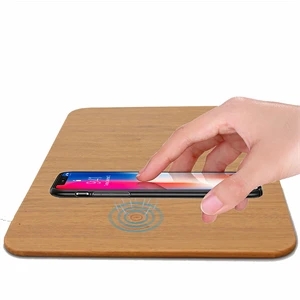 Woodgrain Wireless Charging Mouse Pad | https://www.bestnamebadges.com
