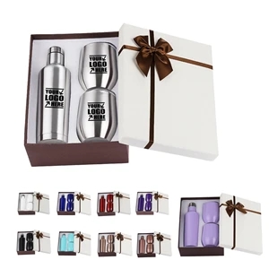 Insulated Wine Chiller Gift Set | https://www.bestnamebadges.com