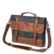 Canvas Leather Computer Laptop Bag | https://www.bestnamebadges.com