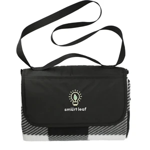 Oversized 6' Round Recycled PET Picnic Blanket | https://www.bestnamebadges.com