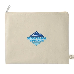 Organic Cotton Flat Travel Pouch | https://www.bestnamebadges.com