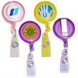Transparent Round Badge Reel Holder w/ Match Color Strap | https://www.bestnamebadges.com
