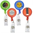 Transparent Retractable Round Badge Reel w/ Belt Clip | https://www.bestnamebadges.com