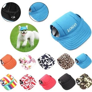 Adjustable Dog Baseball Cap With Ear Holes