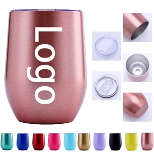 12oz Stainless Steel Eggshell Double Vacuum Red Wine Cup