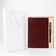 A5 Leather Notebook Pen Gift Set | https://www.bestnamebadges.com