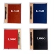 A5 Leather Notebook Pen Gift Set | https://www.bestnamebadges.com