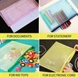 Waterproof Plastic Mesh Zipper Document Envelopes Folder | https://www.bestnamebadges.com