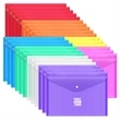 Plastic Document Envelopes Clear File Bags With Button | https://www.bestnamebadges.com