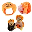 Halloween Pumpkin Pet Hat With Custom Logo | https://www.bestnamebadges.com