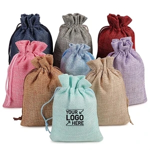 Eco-Friendly Burlap Gift Drawstring Pouch
