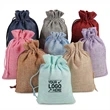 Eco-Friendly Burlap Gift Drawstring Pouch | https://www.bestnamebadges.com
