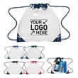 Custom Clear Drawstring Cinch Pack Backpack | https://www.bestnamebadges.com