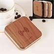 High-End 15W Fast Wireless Charger Wood Grain | https://www.bestnamebadges.com