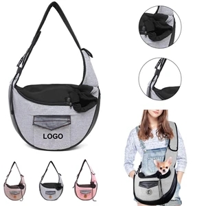 Cotton Crossbody Bag W/ Pet Pouch