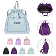 Foldable Nylon Waterproof Drawstring Backpack | https://www.bestnamebadges.com