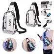 PVC Waterproof Crossbody Bag W ith USB Charging | https://www.bestnamebadges.com