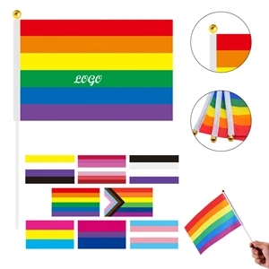 Pride Flag Mini Small LGBT Rainbow Stick Flags