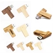 Wooden Swivel USB Drive 2.0 | https://www.bestnamebadges.com