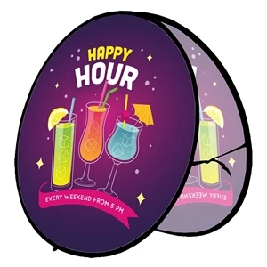48" - Circle Pop-Out Small - Printed On 2 Sides Full Color