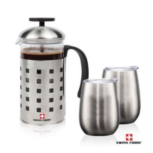 Swiss Force® Coffee Press & Vivaldi Cups | https://www.bestnamebadges.com