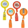 Transparent Badge Reel Holder w/ Match Color String & Strap | https://www.bestnamebadges.com
