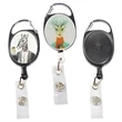 One button Recovery Oval Carabiner Badge Reel w/ Plain Back | https://www.bestnamebadges.com
